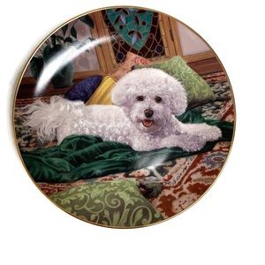 Danbury Mint Pampered Princess Decorative Plate in Bichon Fries Series